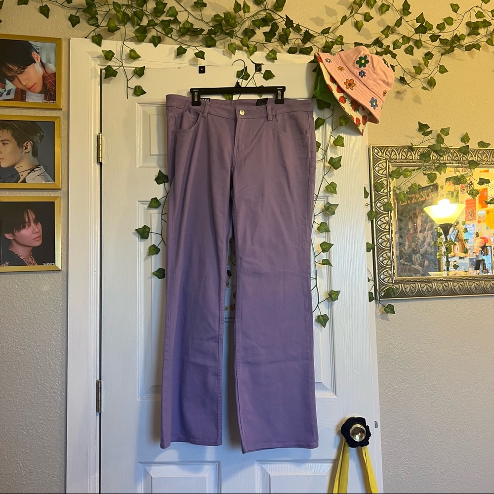 Purple jeans
